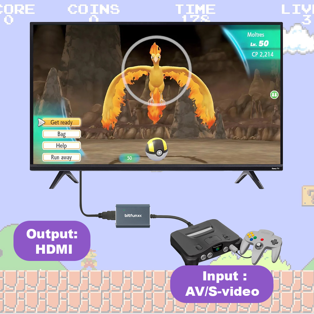 Bitfunx 720P Svideo / AV To HD - огляд і ціна Gaming Console With Tv