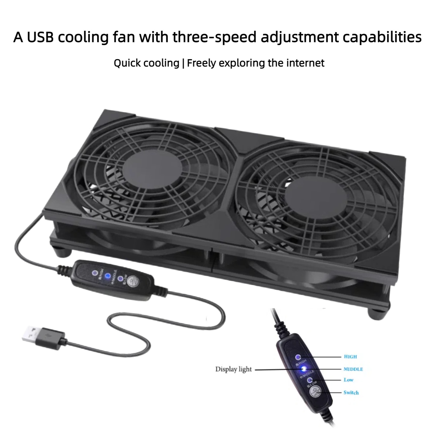 Dual USB Cooling Fan with 3-Sp - огляд і ціна Gaming Console Setup